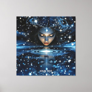 Impressão Em Tela Fantasy - Cara de Senhora do Espaço Bonita