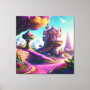 Impressão Em Tela Fantasy Castle Land 1