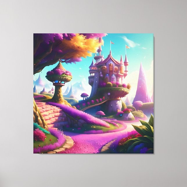 Impressão Em Tela Fantasy Castle Land 1 (Frente)