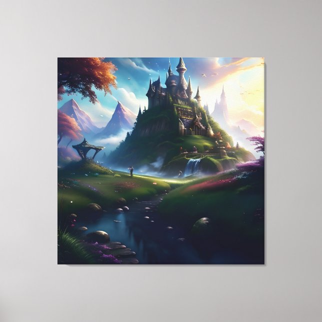 Impressão Em Tela Fantasy Castle Land 6 (Frente)