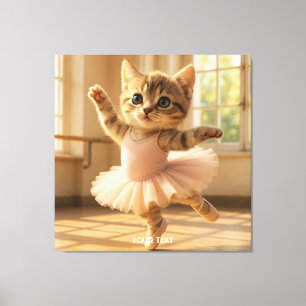 Impressão Em Tela Fantasy Cute Kitten Small Ballerina