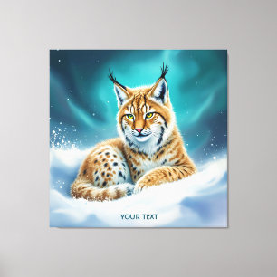 Impressão Em Tela Fantasy Cute Lynx Winter