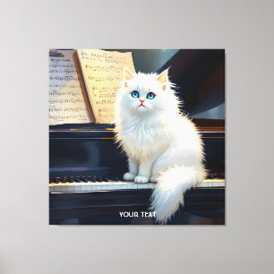 Impressão Em Tela Fantasy Cute Ragdoll Cat Em Piano