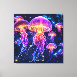 Impressão Em Tela Fantasy Cute Vibrant Underwater World