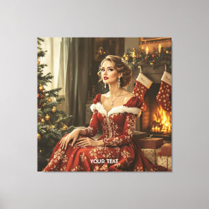 Impressão Em Tela Fantasy - Senhora Bonita Ano Novo