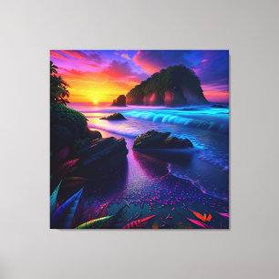 Impressão Em Tela Fantasy Tropical Beach One