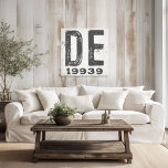 Impressão Em Tela Farmhouse Russe State Zip Code Delaware<br><div class="desc">Este sinal rústico é uma maneira simples de mostrar seu amor por casa. O CEP pode ser personalizado com qualquer CEP no estado. Faz um presente de excelente. Criado pela imprensa simplesmente de farmácia.</div>