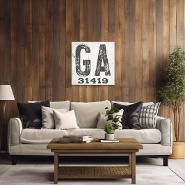 Impressão Em Tela Farmhouse Russe State Zip Code Georgia