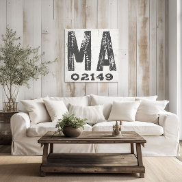 Impressão Em Tela Farmhouse Russe State Zip Code Massachusetts