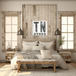 Impressão Em Tela Farmhouse Russe State Zip Code Tennessee<br><div class="desc">Este sinal rústico é uma maneira simples de mostrar seu amor por casa. O CEP pode ser personalizado com qualquer CEP no estado. Faz um presente de excelente. Criado pela imprensa simplesmente de farmácia.</div>