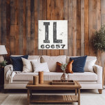 Impressão Em Tela Farmhouse Rustic State Zip Code Illinois<br><div class="desc">Este sinal rústico é uma maneira simples de mostrar seu amor por casa. O CEP pode ser personalizado com qualquer CEP no estado. Faz um presente de excelente. Criado pela imprensa simplesmente de farmácia.</div>