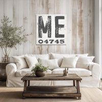 Farmhouse Rustic State Zip Code Maine