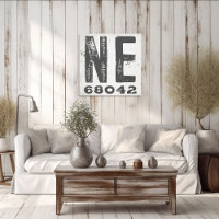 Farmhouse Rustic State Zip Code Nebraska