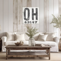 Farmhouse Rustic State Zip Code Ohio