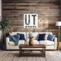Farmhouse Rustic State Zip Code Utah