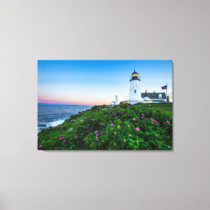 Impressão Em Tela Faróis Ponto Lighthouse Bristol Maine