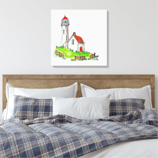 Impressão Em Tela Farol (Insitu(Quarto))