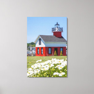 Impressão Em Tela Farol Antigo, No Lago Kalamazoo, Saugatuck