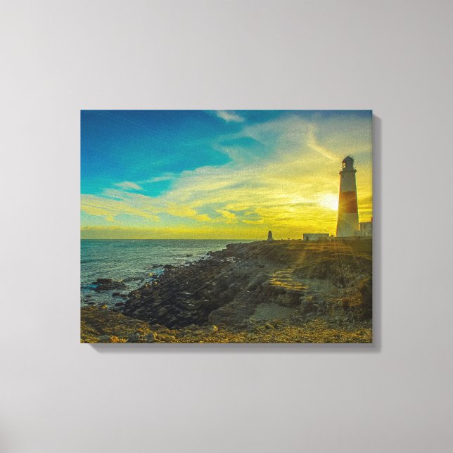 Impressão Em Tela Farol Ao Sol (Frente)