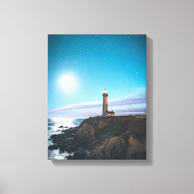 Impressão Em Tela Farol castanho (Frente)