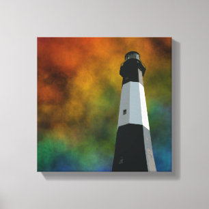 Impressão Em Tela farol da ilha tybee