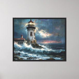 Impressão Em Tela Farol de Almas Esquecidas