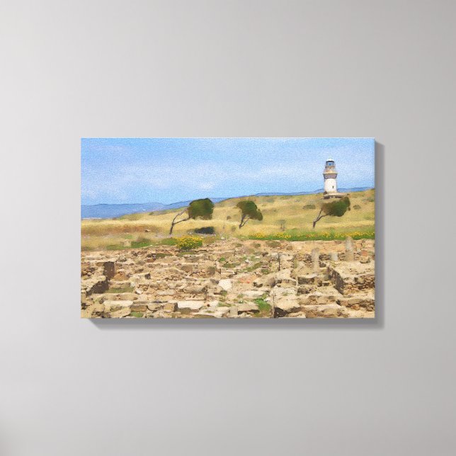 Impressão Em Tela Farol de aquarela (Frente)