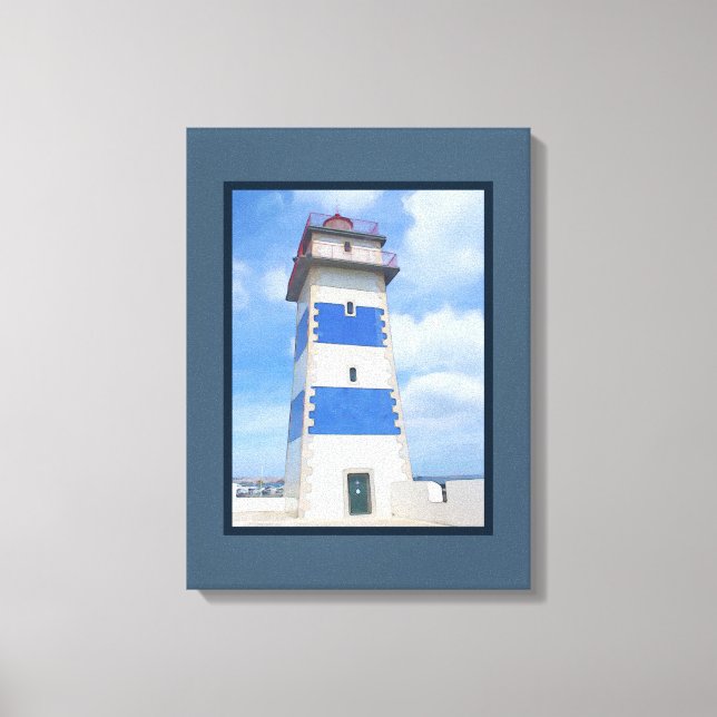 Impressão Em Tela Farol de aquarela (Frente)