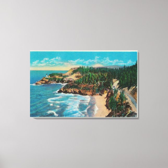 Impressão Em Tela Farol de Cabeça Hacenta e Costa Cabo Perpétua (Frente)