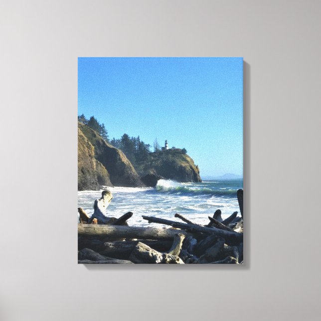 Impressão Em Tela Farol de Desapontamento de Cabo, Washington (Frente)