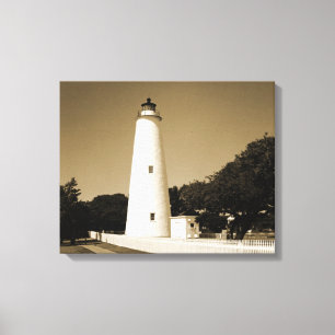 Impressão Em Tela Farol de Ocracoke