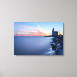 Impressão Em Tela Farol de Paard camionete Marken em um nascer do