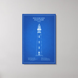 Impressão Em Tela Farol de Ponce de Leon Inlet – Flórida - AD