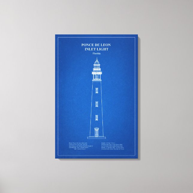 Impressão Em Tela Farol de Ponce de Leon Inlet – Flórida - AD (Frente)