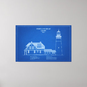 Impressão Em Tela Farol de Portland Head - Maine - AD