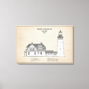 Impressão Em Tela Farol de Portland Head - Maine - SBD