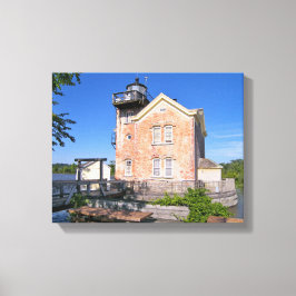 Impressão Em Tela Farol de Saugerties, Rio Hudson, Nova Iorque