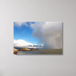 Impressão Em Tela Farol e tempestade próxima