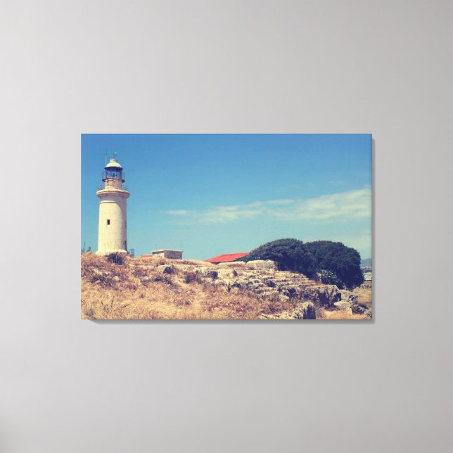 Impressão Em Tela Farol em Paphos (Frente)