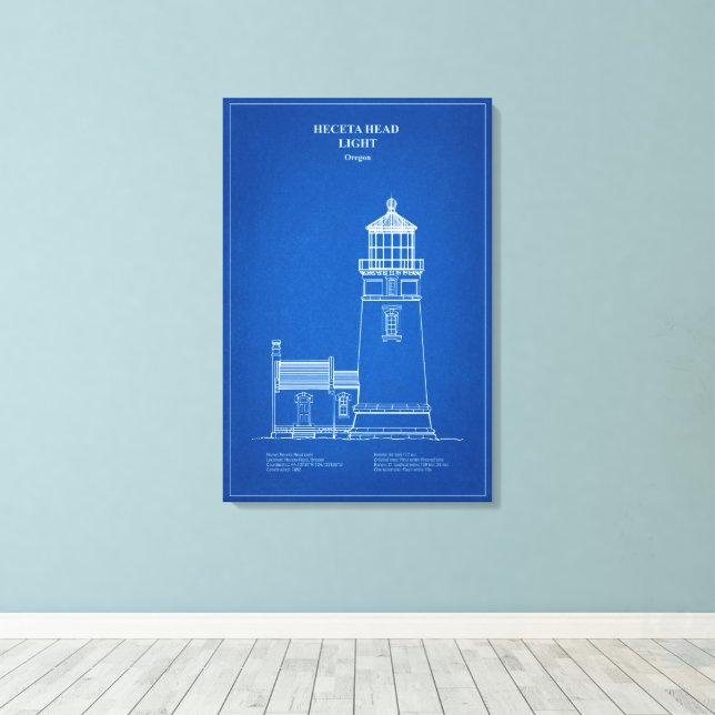Impressão Em Tela Farol Heceta Head - Oregon – AD (Insitu(piso de madeira))