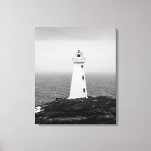 Impressão Em Tela Farol Mínimo Branco Negro