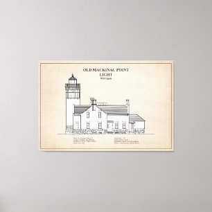 Impressão Em Tela Farol Old Mackinac Point - Michigan – SBD