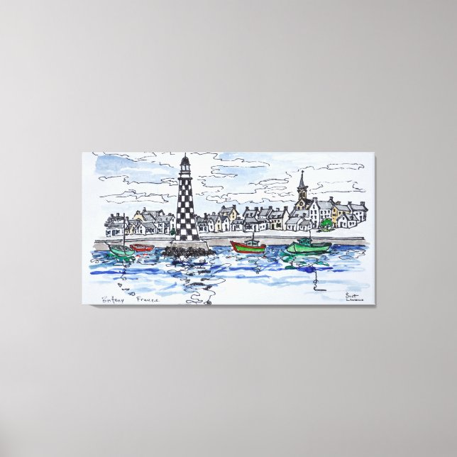 Impressão Em Tela Farol Perdrix, Loctudy | Bretanha, França (Frente)