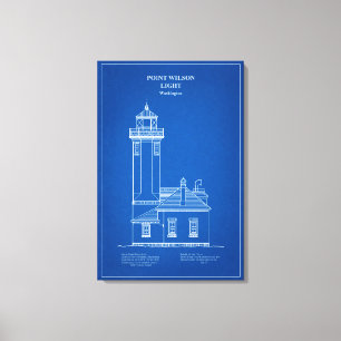 Impressão Em Tela Farol Point Wilson - Washington – AD