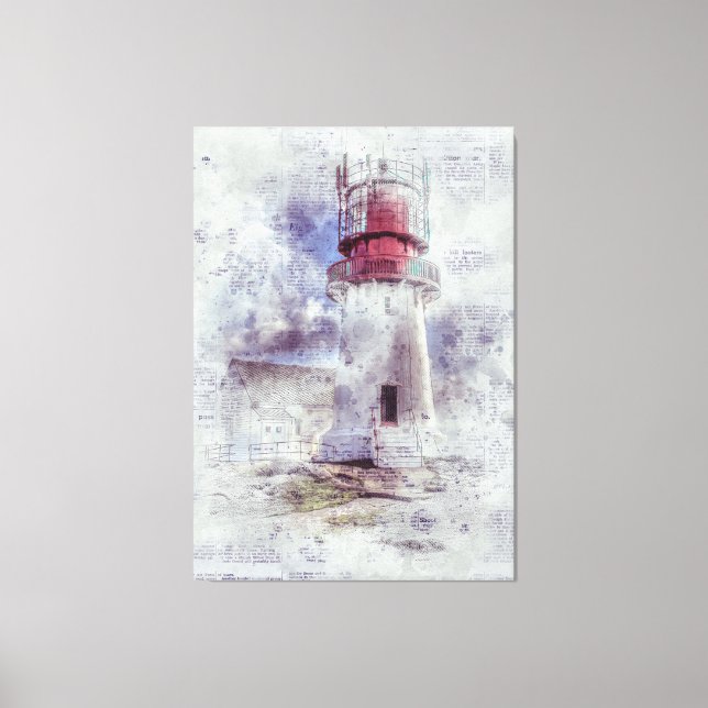 Impressão Em Tela Farol Vintage (Frente)