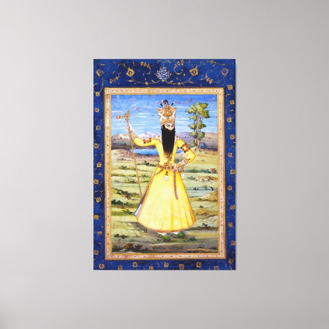 Impressão Em Tela Fath Ali Fatali Shah Qajar King (Frente)