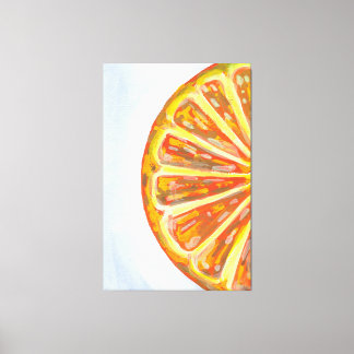 Impressão Em Tela Fatia de Laranja Suculenta