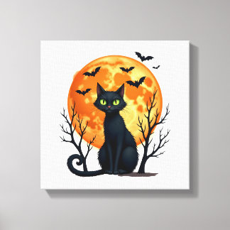 Impressão Em Tela Fato de Gato Assustador de Natal Vintage Gato Retr