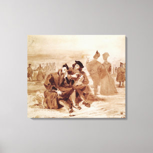 Impressão Em Tela Fausto e Wagner em conversa em