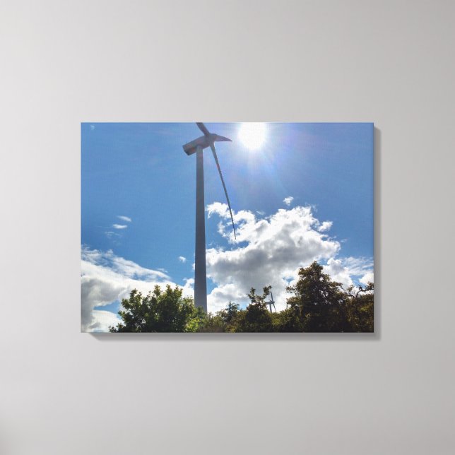 Impressão Em Tela Fazenda eólica no Sol (Frente)